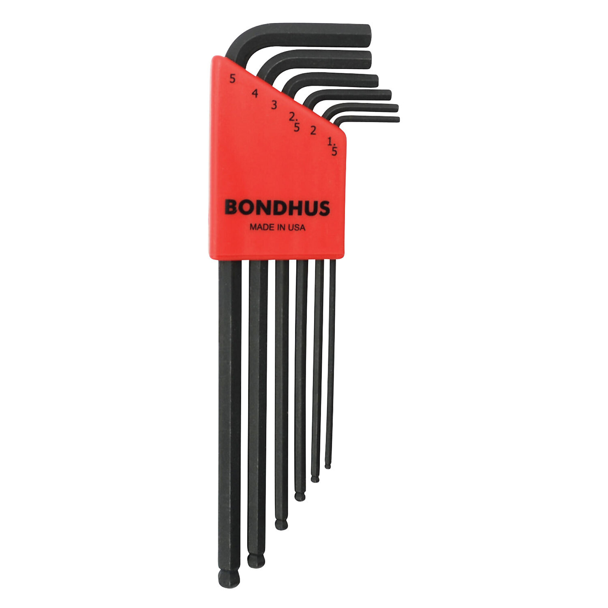 Bondhus Ball End L-wrench Set of 6, 1.5-5mm, Model 10946